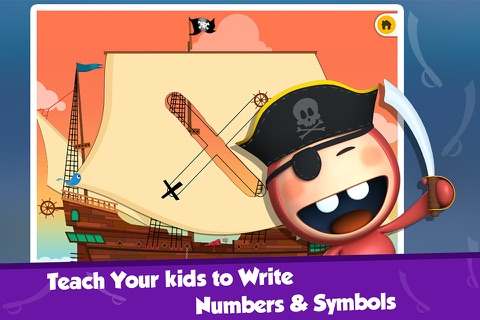 Icky the Pirate - Treasure Deck - Learn 1234 Number Writing FREE screenshot 3