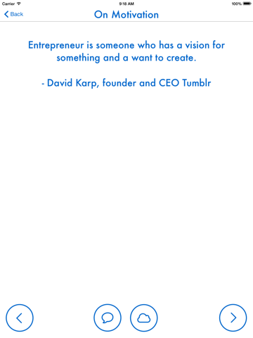 100 Quotes from Successful Entrepreneurs iPad screenshot