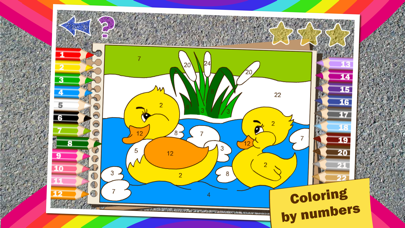 Screenshot #1 pour Colorful math Free «Animals» — Fun Coloring mathematics game for kids to training multiplication table, mental addition, subtraction and division skills!