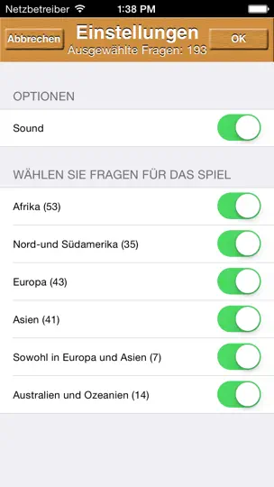 Screenshot von Erraten Das Land auf dem iPhone 5