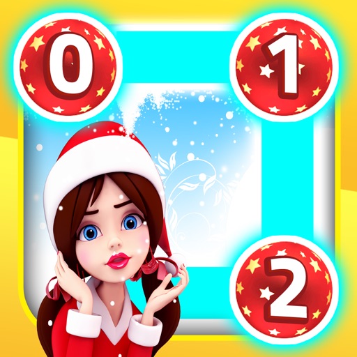 0 1 2 Three Christmas Dots: Magic Land for Santa Claus, Elves and Fairy Tale Icon