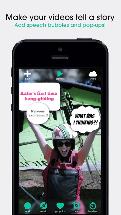 Screenshot #1 pour Pop Video - Movie Editor pour sous-titres, Speech Bubbles et la musique dans vos vidéos