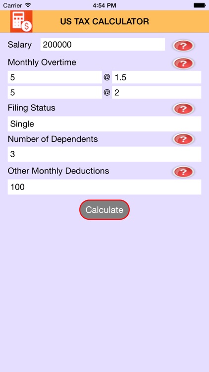 US TAX Calculator screenshot-1