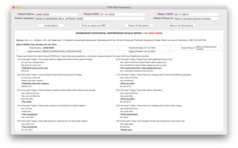 Screenshot #3 pour PPD Screening