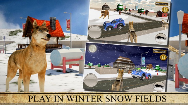 沃爾夫模擬器3D - 野獸的復仇和動物狩獵攻擊遊戲在冬季雪農場(圖2)-速報App