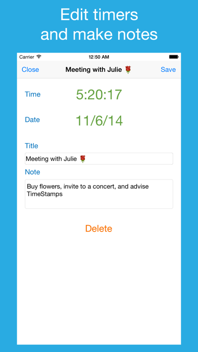 Screenshot #2 pour To do list, timers,  notes – Time Stamps