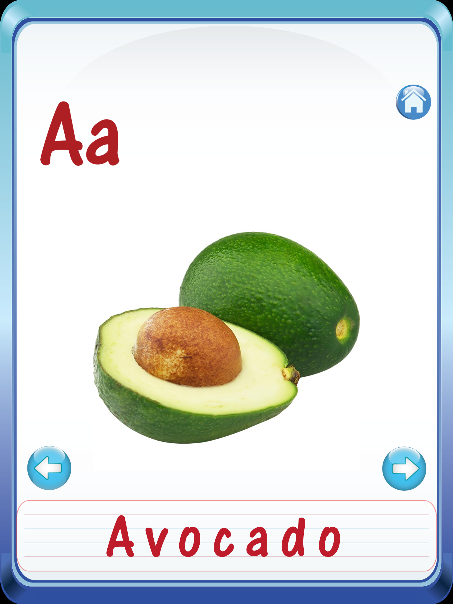 Kids Fruits & Vegetables ABC Alphabets flash cards for preschool kindergarten Boys & girls screenshot 10