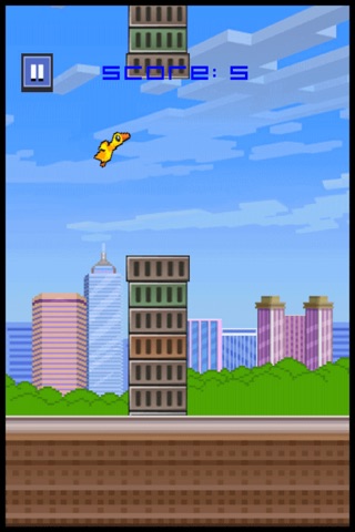 Duck Bird Flyer Game - don't hit the slide block screenshot 2