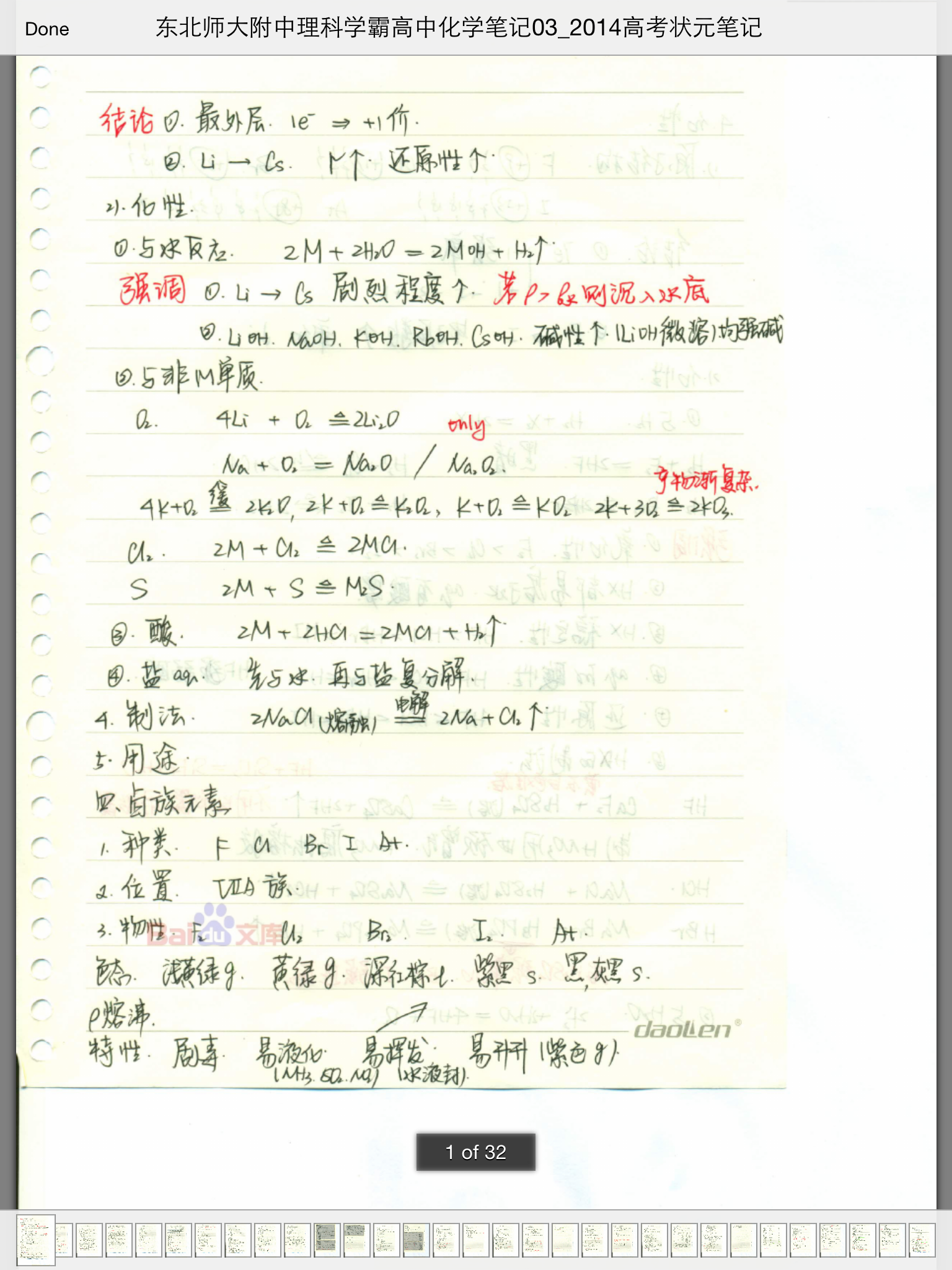 高考状元化学笔记