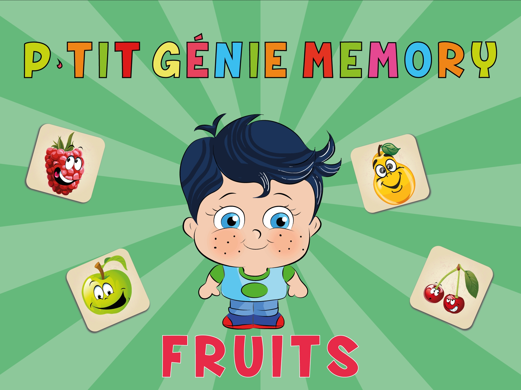 Learn French with Little Genius - Matching Game - Fruits