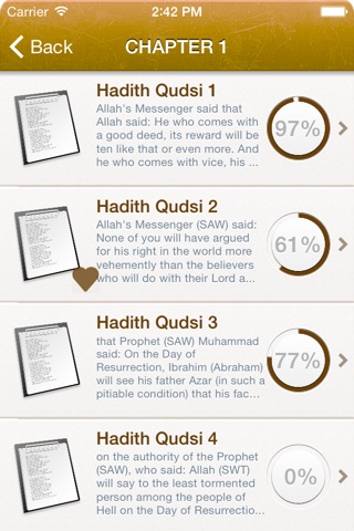 110 Hadiths Qudsi (Divine, Sacred) in English screenshot 2