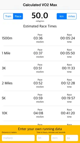 Game screenshot VO2max Calculator apk