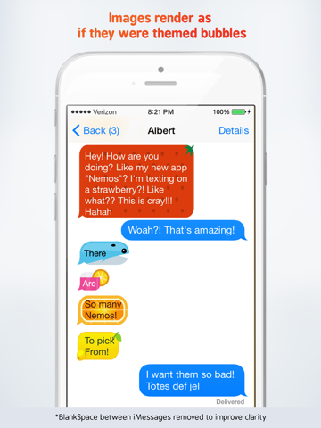 Screenshot #4 pour Nemos - Themed Bubble Image Designer for iMessages