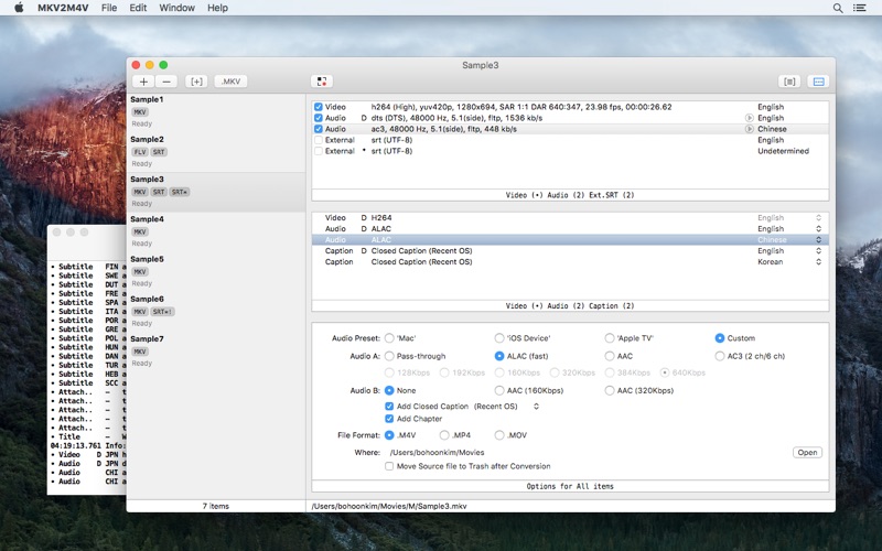 Screenshot #2 pour MKV2M4V