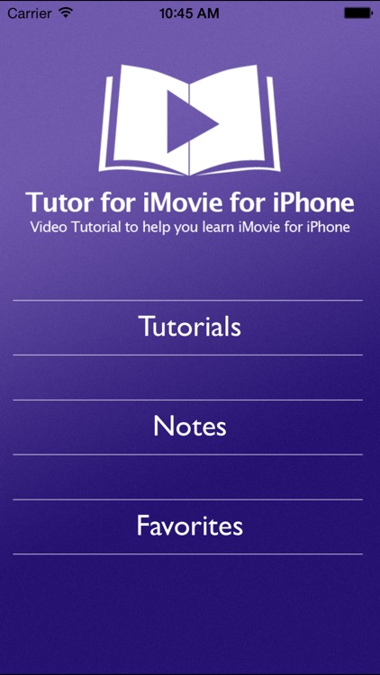 Tutor for iMovie for iPhone