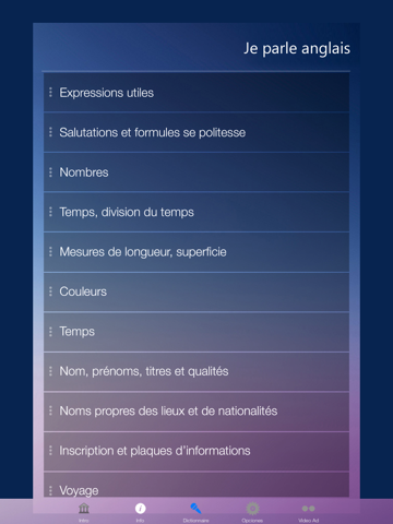 Je Parle ANGLAIS - audio cours iPad screenshot