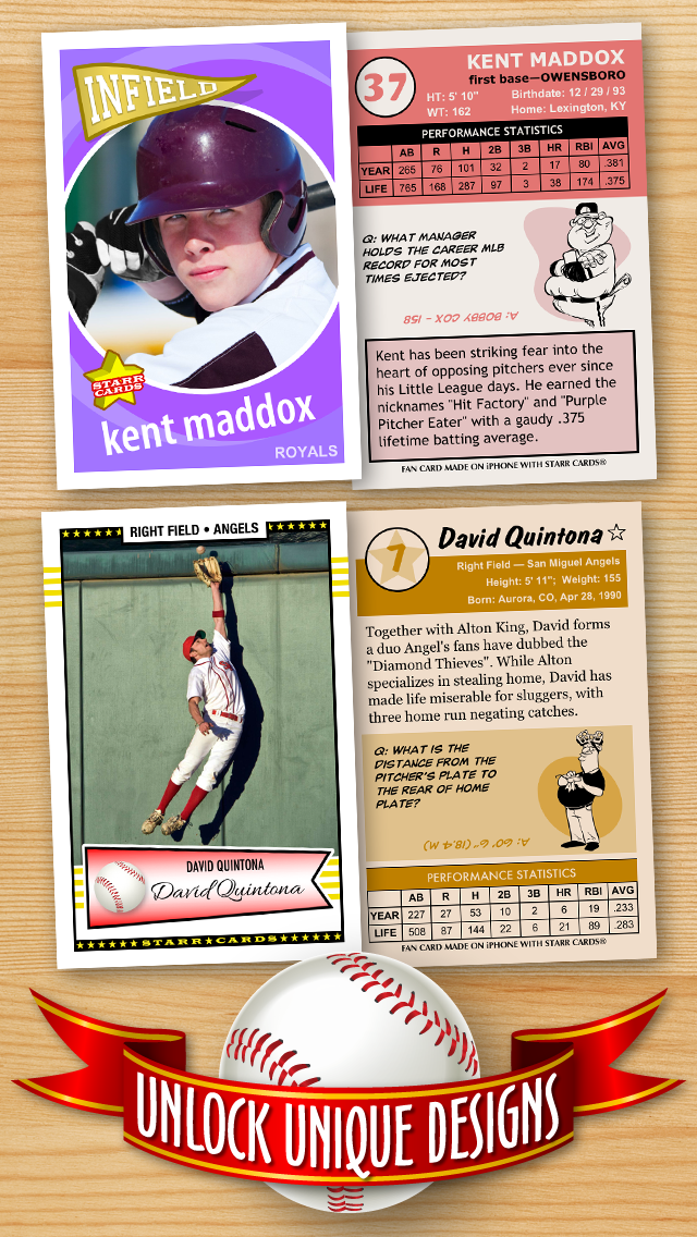 FREE Baseball Card Template — Create Personalized Sports Cards Complete with Baseball Quotes, Cartoons and Statsのおすすめ画像3