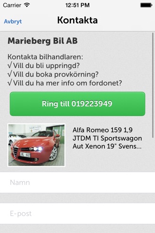 Marieberg Bil AB screenshot 2