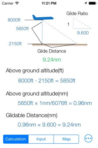 Glide Calc screenshot 2