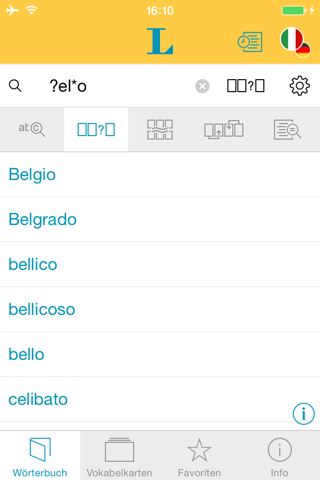 Italienisch <-> Deutsch Wörterbuch Basic mit Sprachausgabe screenshot 4