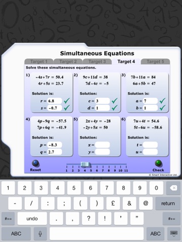 Maths Workout - Simultaneous Equations screenshot 4