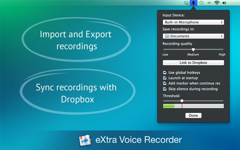extra voice recorder pro. iphone screenshot 3