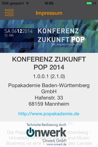 Konferenz Zukunft Pop 2014 screenshot 3