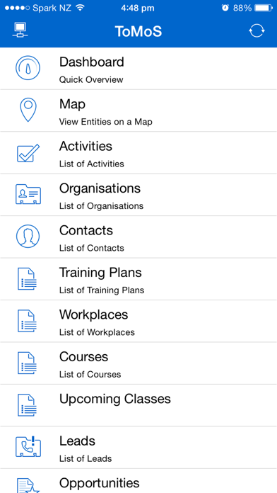 How to cancel & delete ToMoS – MobileCRM for Primary ITO from iphone & ipad 1