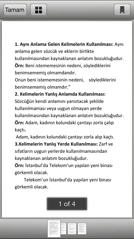 Türkçe Dersi - Özet