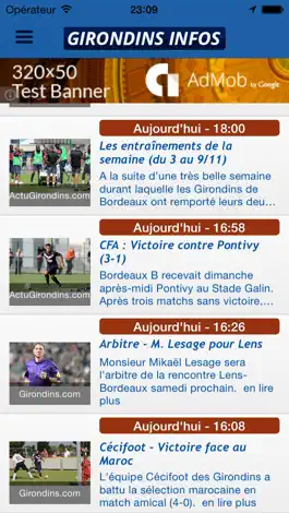 Game screenshot Girondins Infos mod apk
