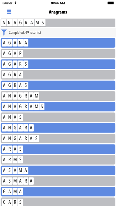 Screenshot #2 pour Wordmind Anagrams