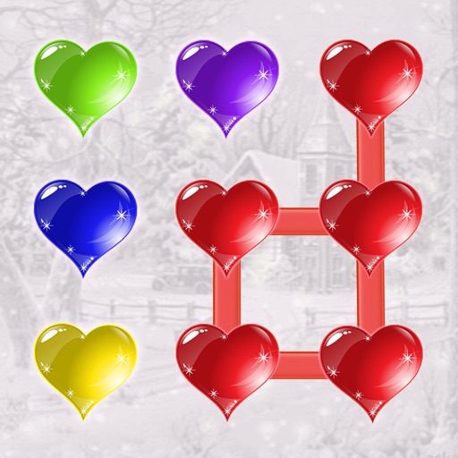 A hot Heart dots loop saga:Match the hearts icon