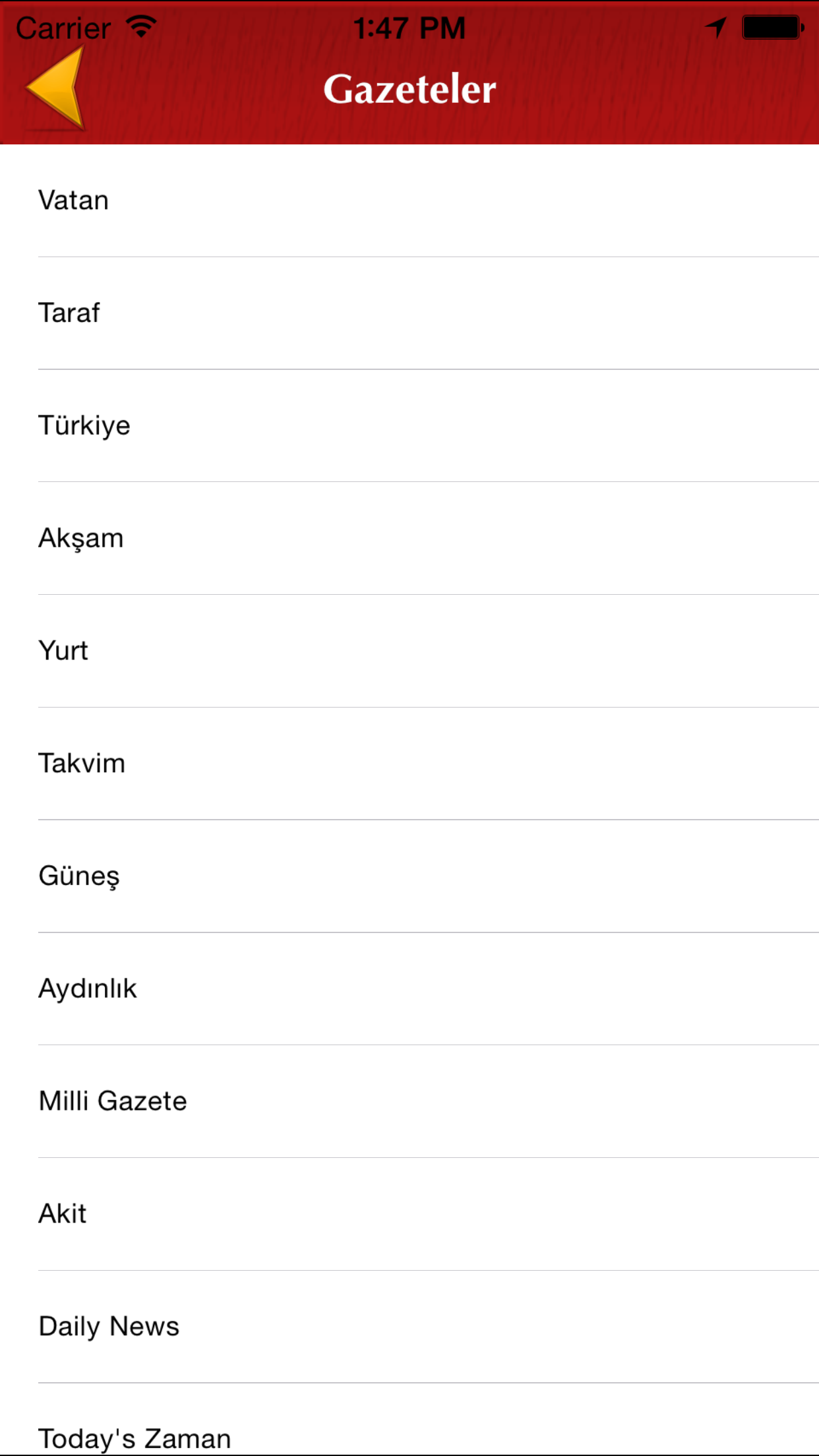 Manşet - Birinci Sayfa