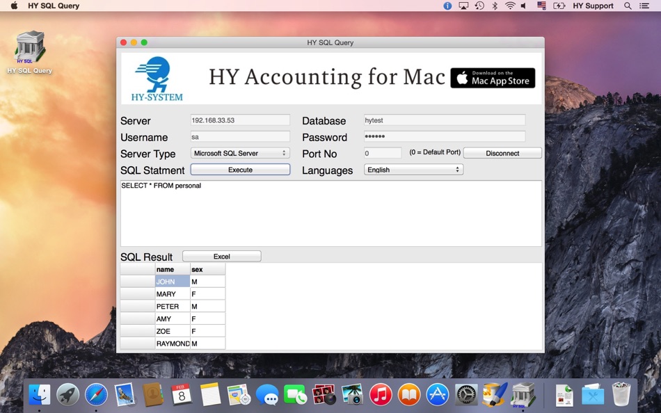 #4. HY SQL Query (macOS) 来自: HY System CO. Limited