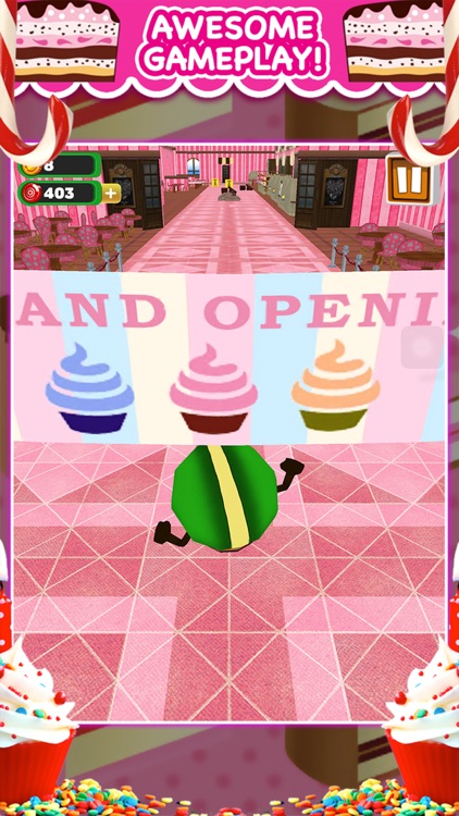 3D Cupcake Girly Girl Bakery Run Game FREE