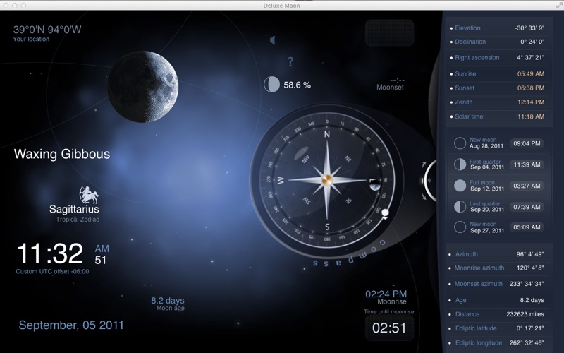 Deluxe Moon HD - Moon Phase Calendar Screenshot