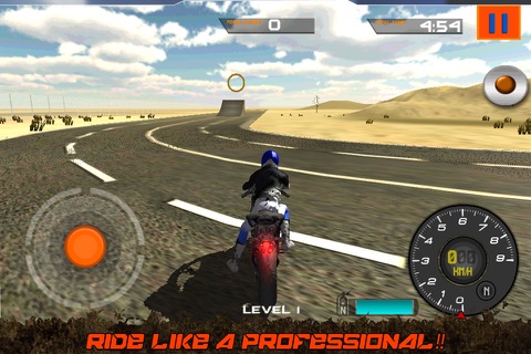 Crazy Motorcycle Stunt Ride simulator 3D – Perform Extreme Driver Stunts with Motor Bike on Dirt screenshot 3