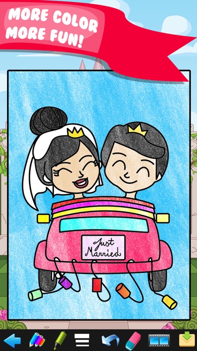 Screenshot #3 pour Princess Coloring Book Drawing Doodle - Draw Game for Toddler Preschool Kids!