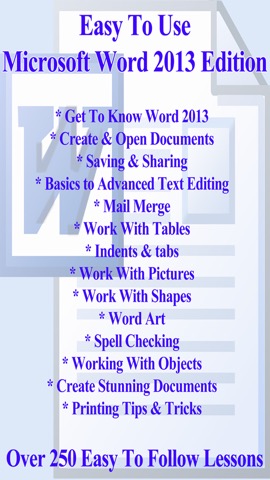 Easy To Use - Microsoft Word 2013 Editionのおすすめ画像1