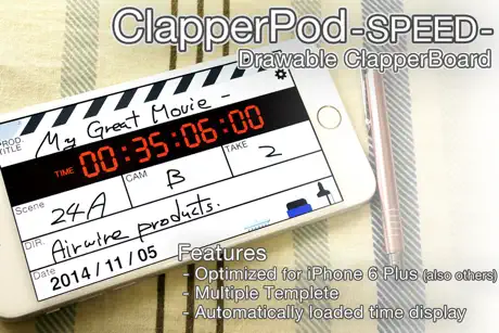 ClapperPod SP -Drawable Clapperboard- for iPhone