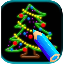 Doodle Draw Coloring Book Pad - fun color & paint on drawing Christmas game for kids (boys & girls)