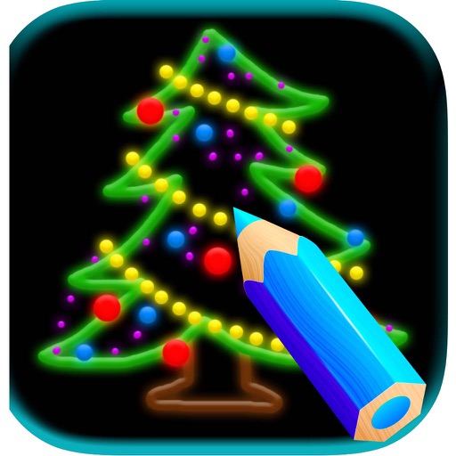 Doodle Draw Coloring Book Pad - fun color & paint on drawing Christmas game for kids (boys & girls) iOS App