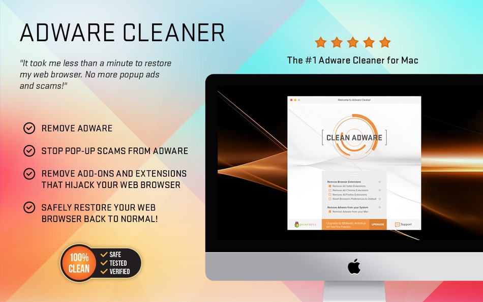 Adware Cleaner - Remove Adware, Spyware, and Restore Your Browser (macOS) Von: Pocket Bits LLC Adware Cleaner - Remove Adware, Spyware, and Restore Your Browser (macOS) Von: Pocket Bits LLC