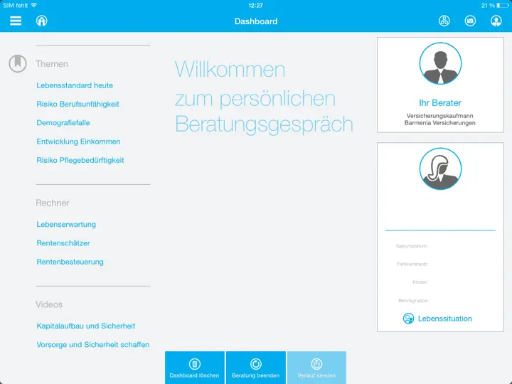 Screenshot von Barmenia LebensChecker auf dem iPhone 2