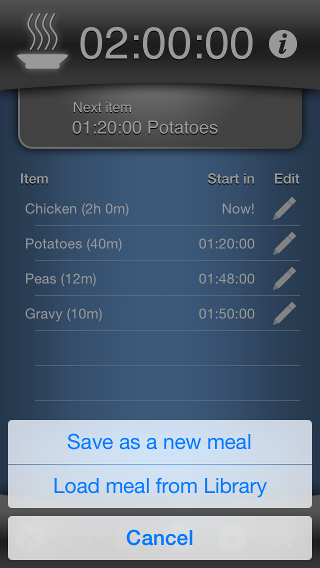 Cookit - cooking meal timer Screenshot