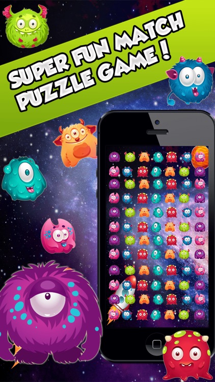 A Monsters Match 3 Puzzle games for Kids