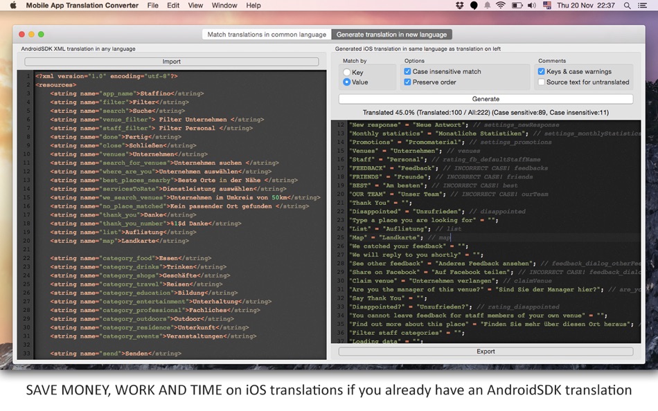 #1. Mobile App Translation Matcher (macOS) 来自: min60 s.r.o.