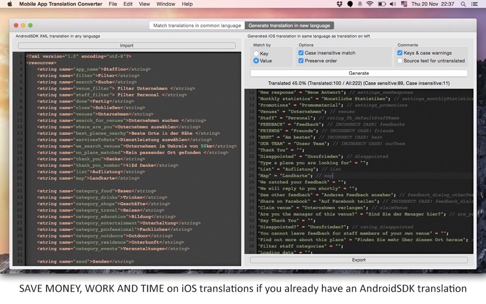 Mobile App Translation Matcher - 1.0.0 - (macOS)