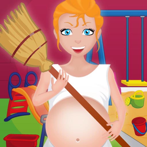 Pregnant Mommy Clean Garden Icon