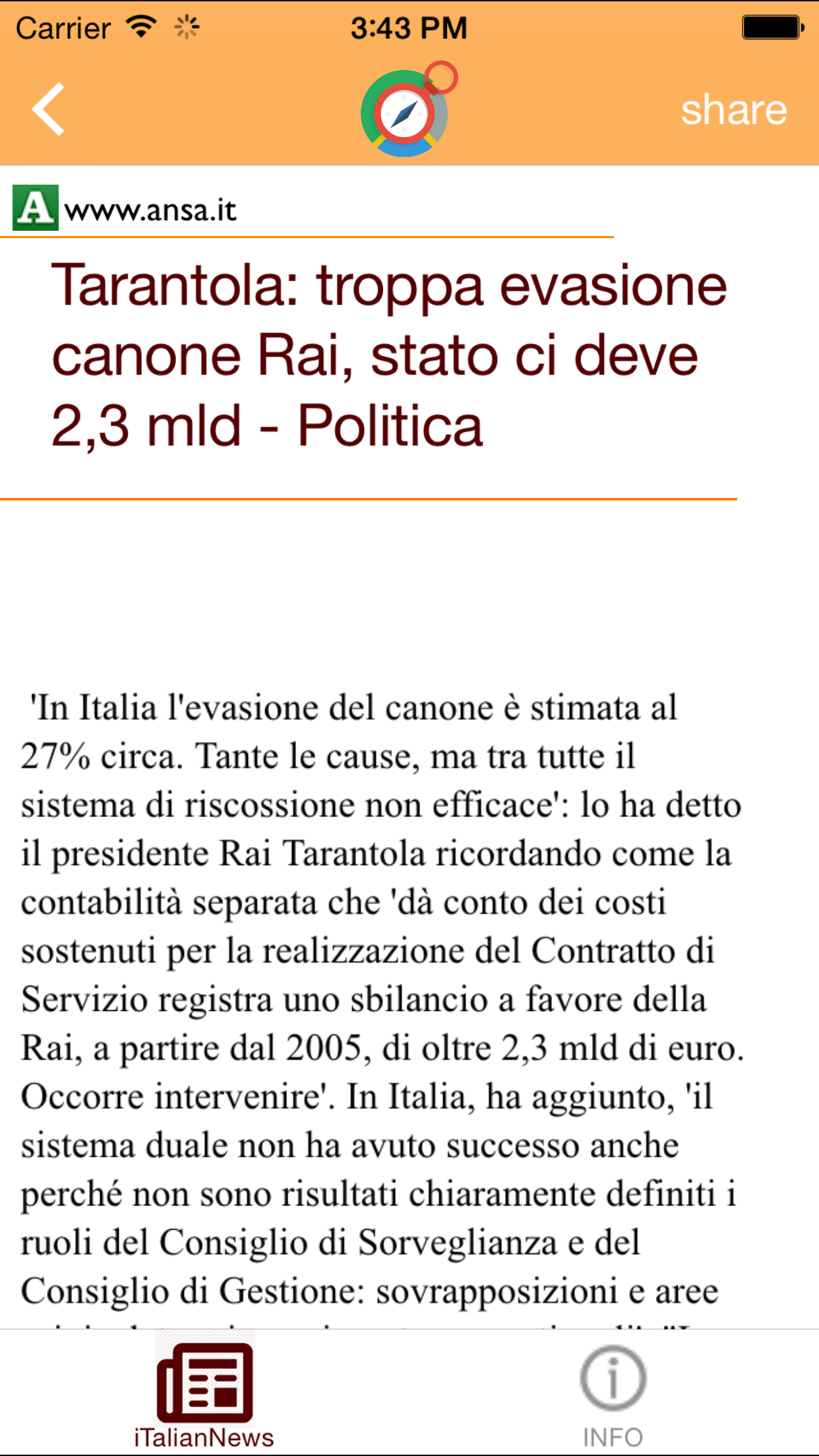 iTalianNews Free screenshot 3
